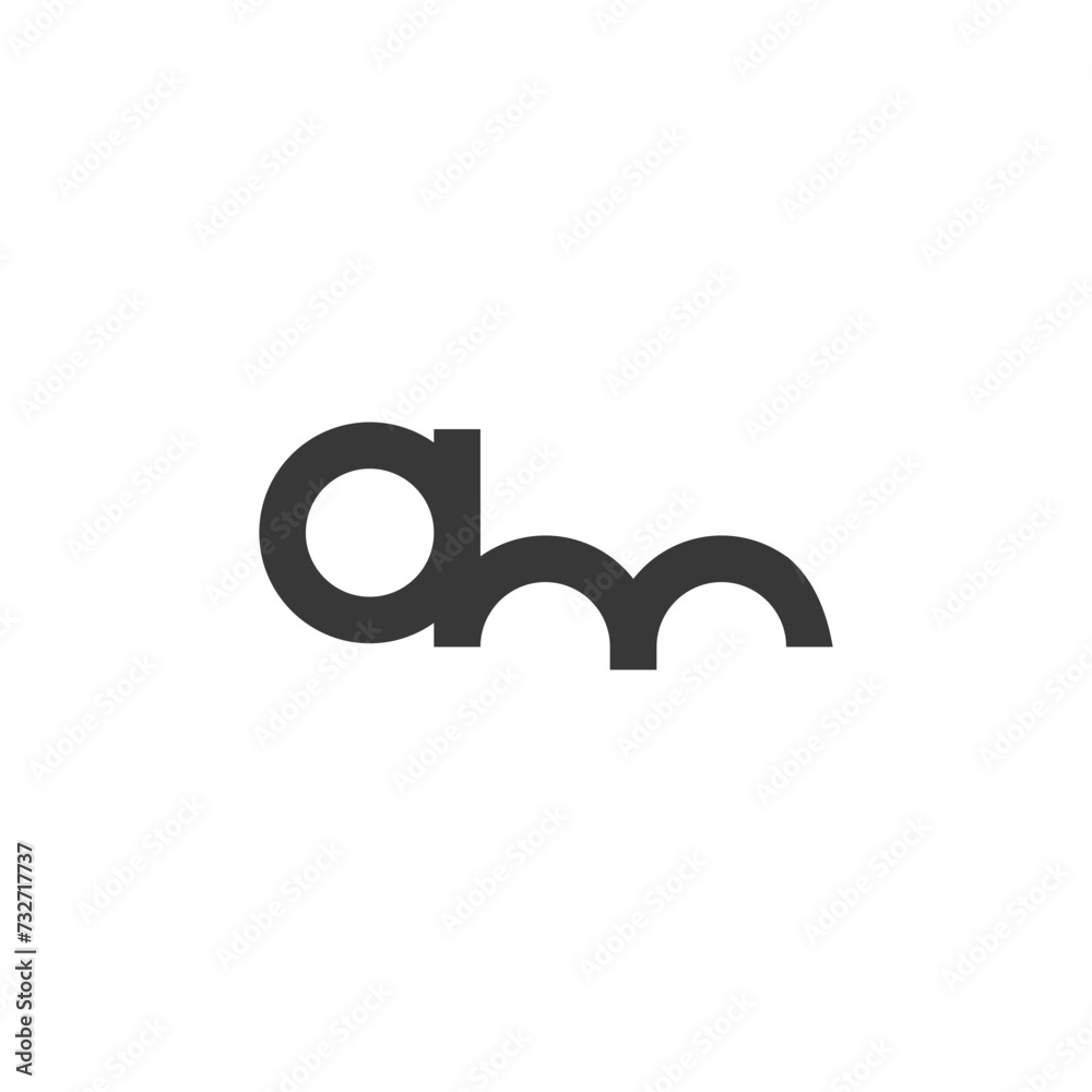 Alphabet letters Initials Monogram logo AM, MA, A and M Alphabet letters Initials Monogram logo AM, MA, A and M