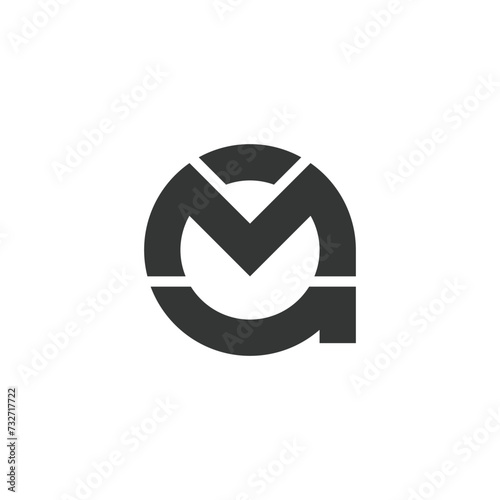Alphabet letters Initials Monogram logo AM, MA, A and M