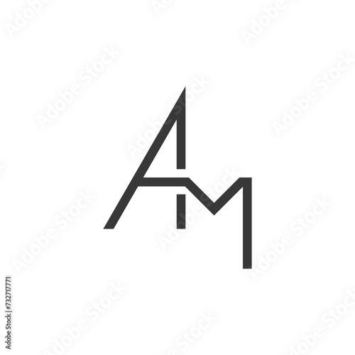 MA or AM logo and icon design