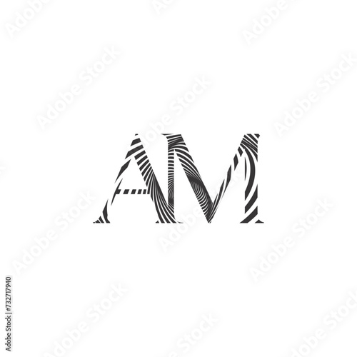 Alphabet Initials logo AM, MA, M and A