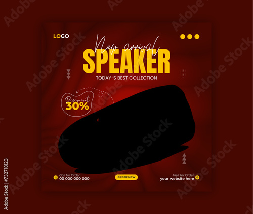 Vector Speaker  social media design instagram social media post Speaker brand product social media design