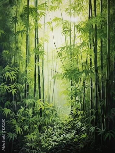 Nature Artwork  Serene Scenery of Bamboo Forests Wall Decor