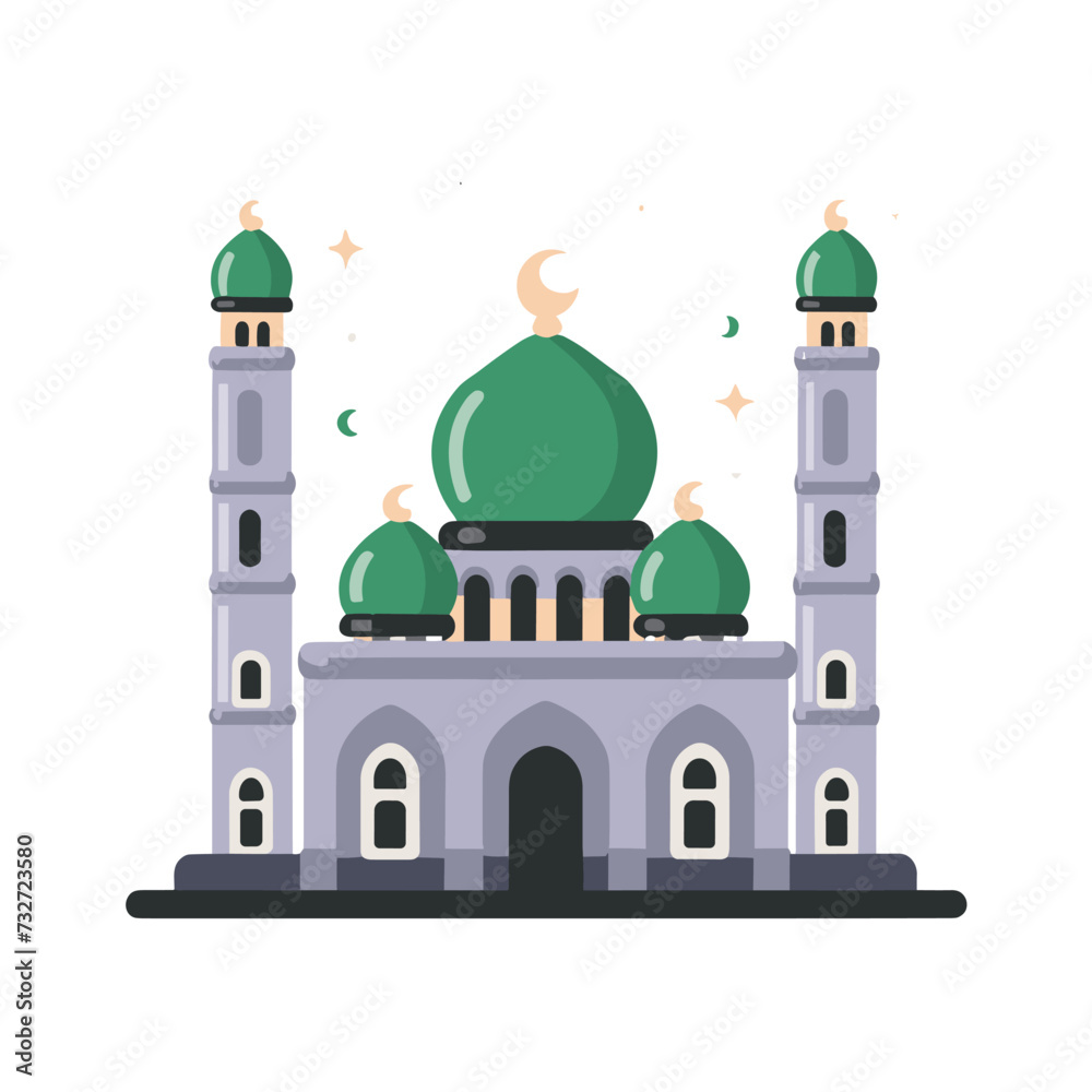 Flat Vector Islamic Mosque Building
