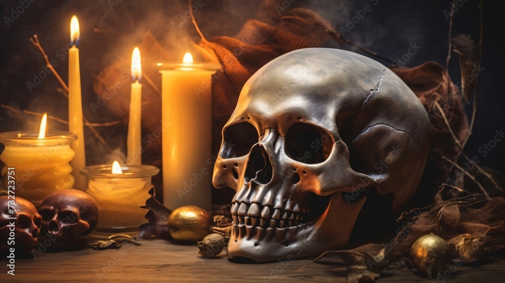 skull and candle skull and candle