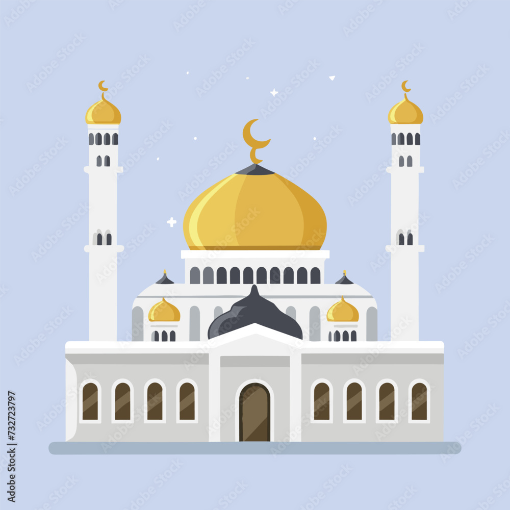 Flat Vector Islamic Mosque Building