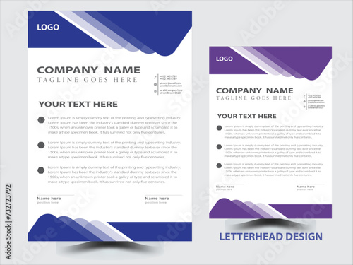 Gradient modern business letterhead template design photo