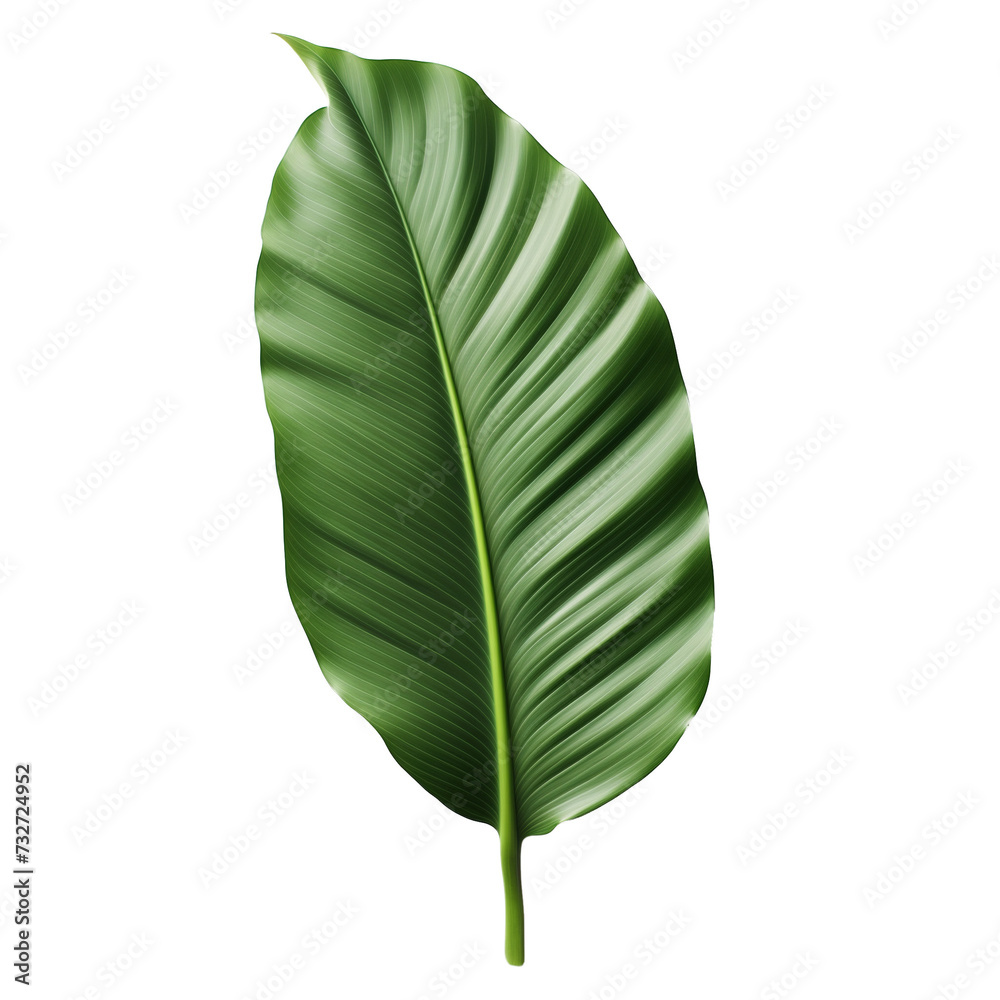 Fototapeta premium tropical banana palm leaf, cut out