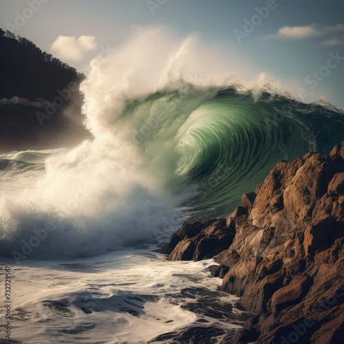 A huge wave, a tsunami © Olga