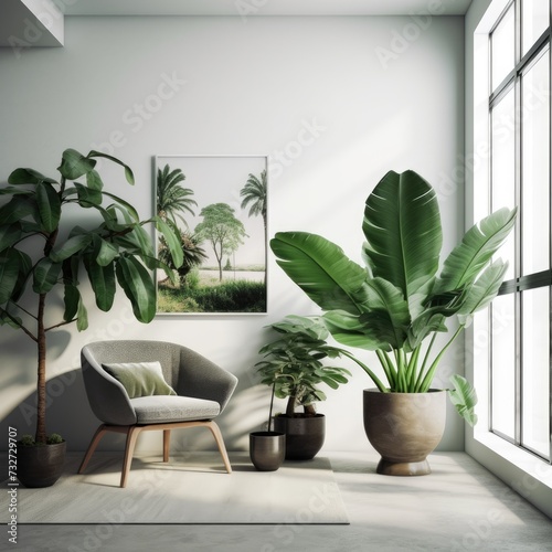 interior design with indoor plants