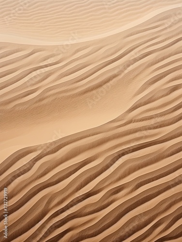 Desert Dunes Print - Aerial View - Rustic Wall Decor  Captivating Terrain Beauty