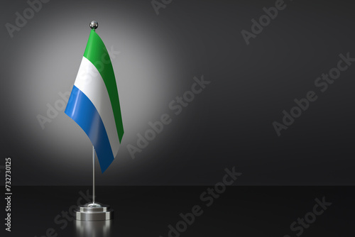 Small National Flag of the Republic of Malawi on a Black Background. 3d Rendering