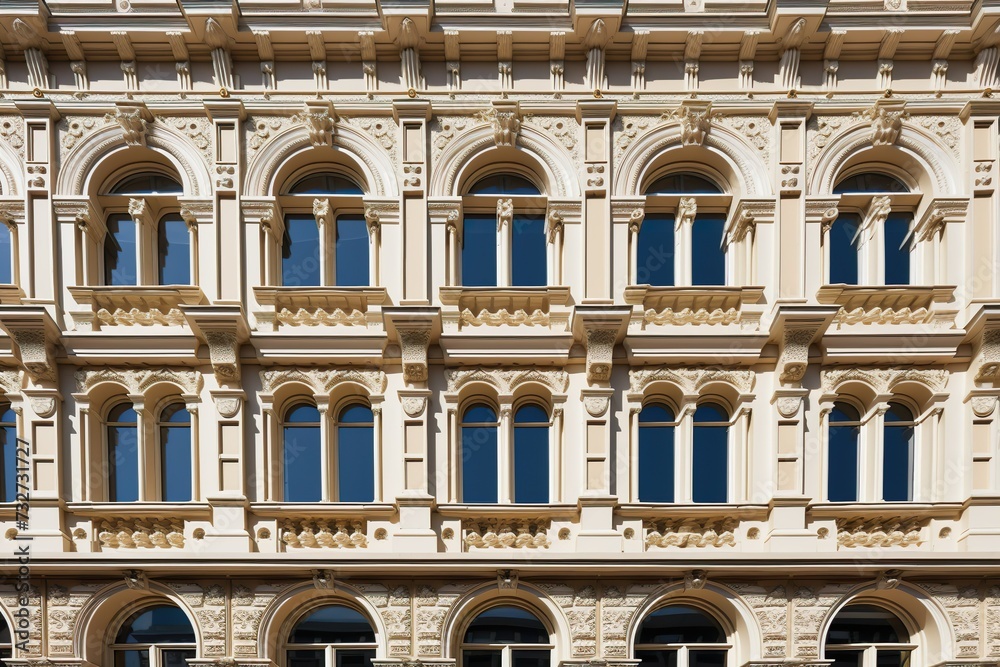Naklejka premium Building place of versatile, View of capitol or city hall is the municipal administration palace of Versailles AI Generated 