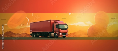 Professional vector design of truck logo, means of transportation, for the logistics industry
