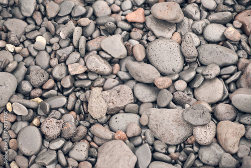 Rock, gavel, pebble texture pattern gravel full frame stone background © peter gueth