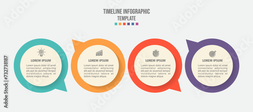 Vector Infographic label design template with icons and 4 options or steps.