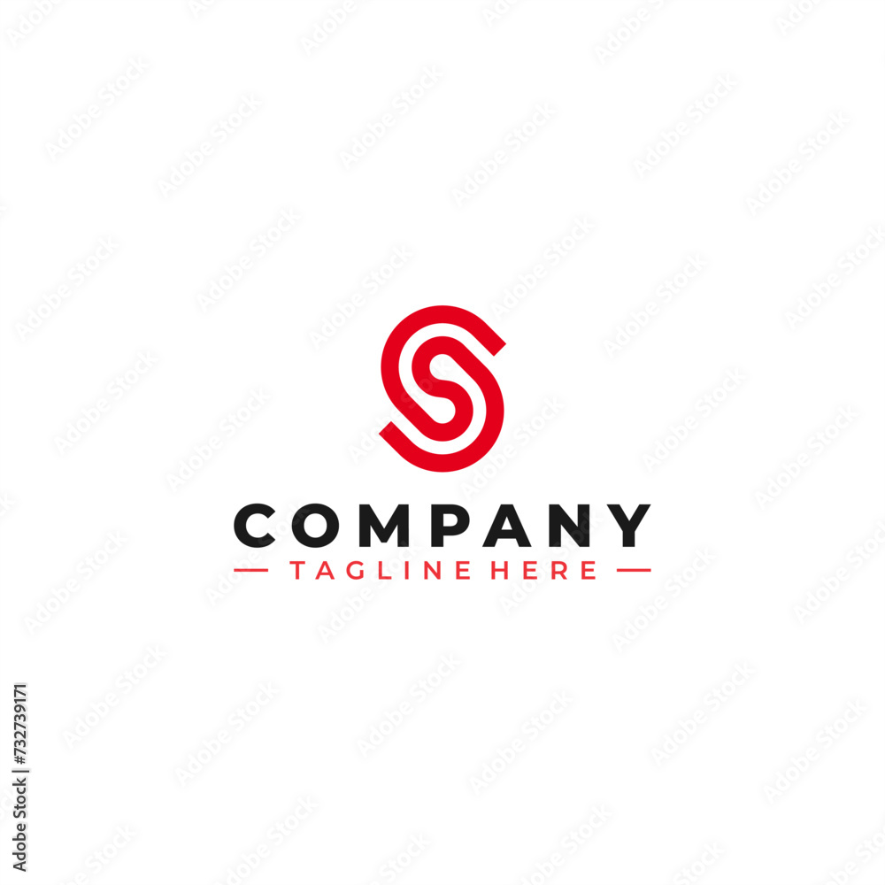 initial letter S logo design