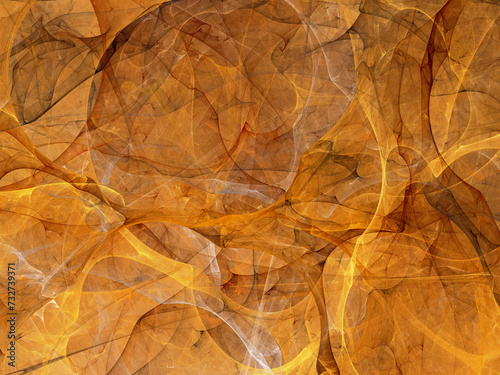 brown abstract fractal background 3d rendering illustration