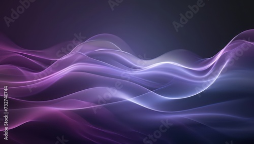 Background with a smooth wavy shape with shades of purple and black. Background for technological processes, science, presentations, education, etc