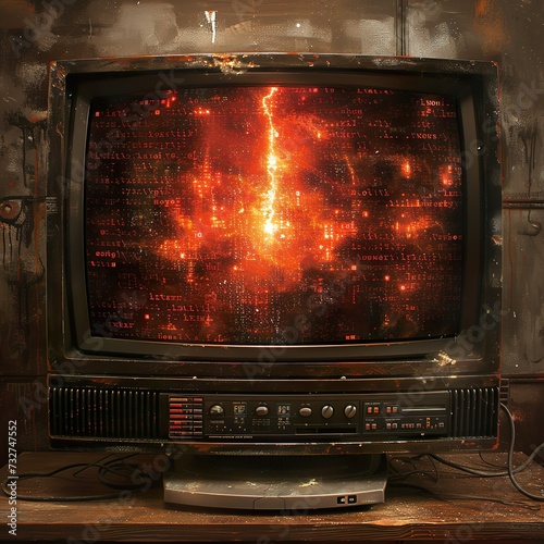 brennender TV photo