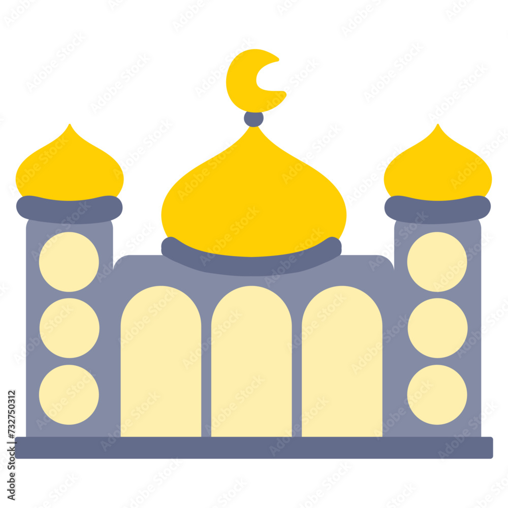 Ramadan Kareem, Set of stickers about Ramadan.