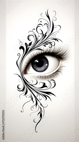 Captivating Eye Silhouette Creating an Ambience of Mystery and Allure