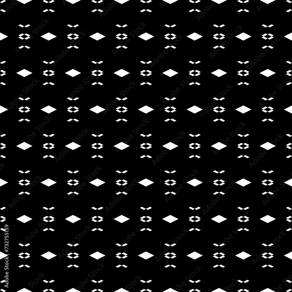 Seamless pattern. Folk wallpaper. Ethnic motif. Geometric backdrop. Digital paper, textile print, web design, abstract. Rhombuses, parallelograms ornament. Simple shapes background. Vector artwork
