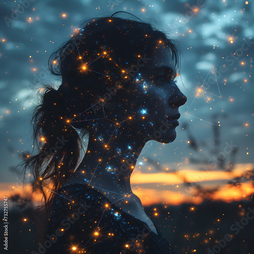 Brainstorming Session, Ideas Connecting Like Stars