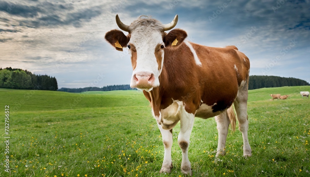 cow standing in the field