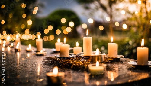 candles light christmas candles burning at night abstract candles background golden light of candle flame