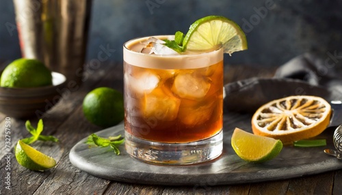dark and stormy rum cocktail