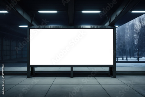 Background of indoor and underground electric billboard advertisement mock-up