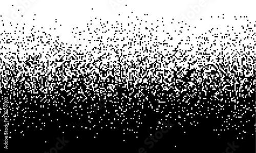 Black on white background. Black and white dissolve halftone grunge effect. Vector Illustration. Pixelated dissolve gradient photo