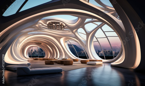 Sleek and Futuristic Interior Architecture: Captivating Modern Building Design, Innovation, and Contemporary Aesthetics