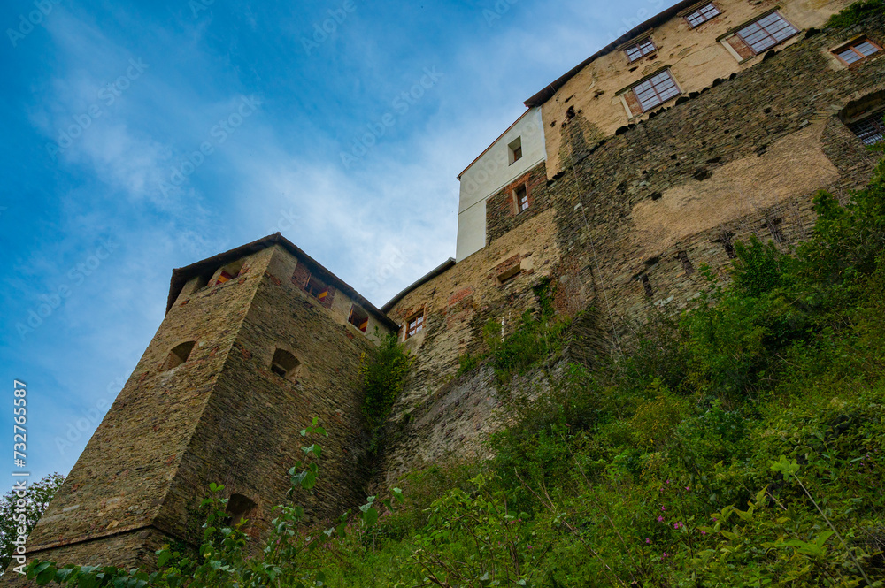 Old ancient castle wall in Austria.