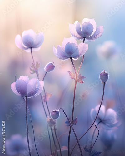 Stunning beautiful flower still life with stunning misty and vibrant colour and emotion