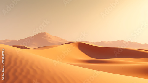 Desert background  desert landscape photography with golden sand dunes