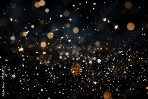 Abstract background with bokeh defocused lights and stars. Black glitter background for queer pride, representing various gender identities or sexual orientations. 