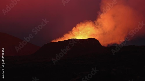  Iceland volcano eruption lava magma from crater Fagradalsfjall Hagafell Grindavik photo