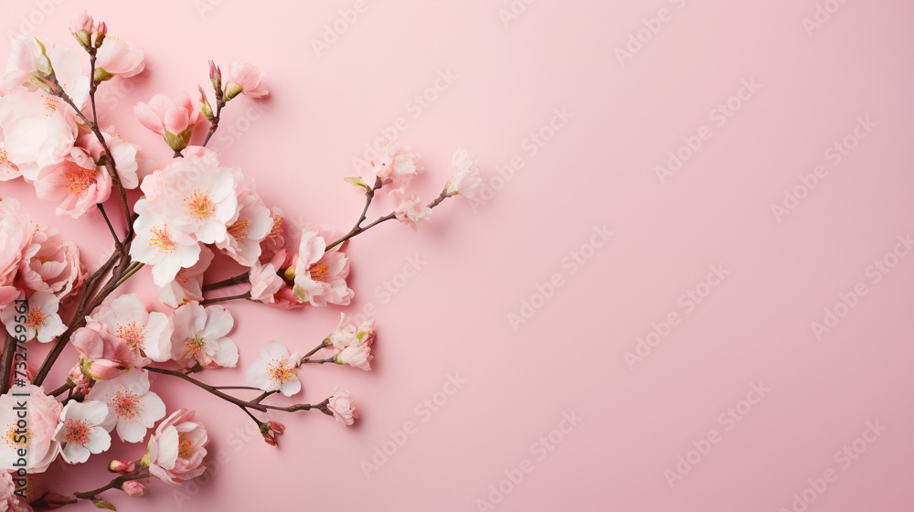 桜の花とコピースペース 桜の花とコピースペース