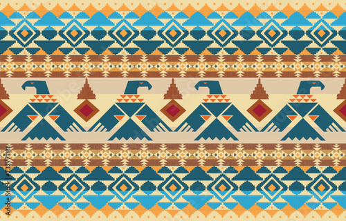 Navajo pattern native american indigenous art geometric ethnic concept tribal aztec navajo pattern maxican fabric seamless design for fabric,carpet,wallpaper,cloth,batik,quilt,craft,vector,illustrator