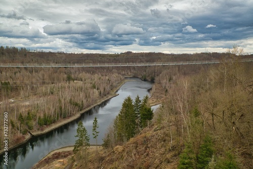 Harz, Rapp Bode Talsperre, Hängebrücke, Wanderung