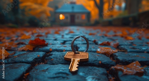 As the leaves fell around her, she followed the winding brick road, searching for the key that would unlock the secrets of the old metalware tree photo