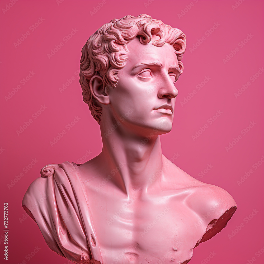 Young man marble bust.