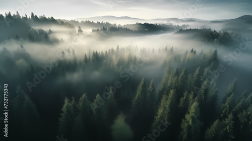 Forest background, vibrant trees