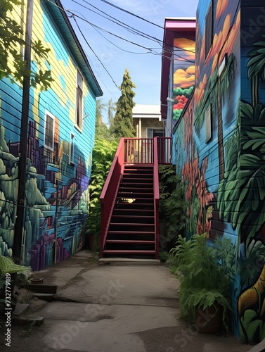 Urban Graffiti: Vibrant Alleyways, Magnificent Street Murals, and Captivating Island Artwork