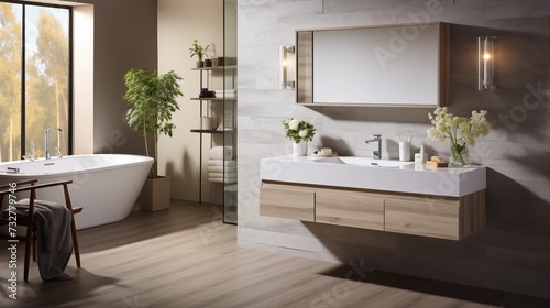 Floating Minimalist Bathroom Vanity