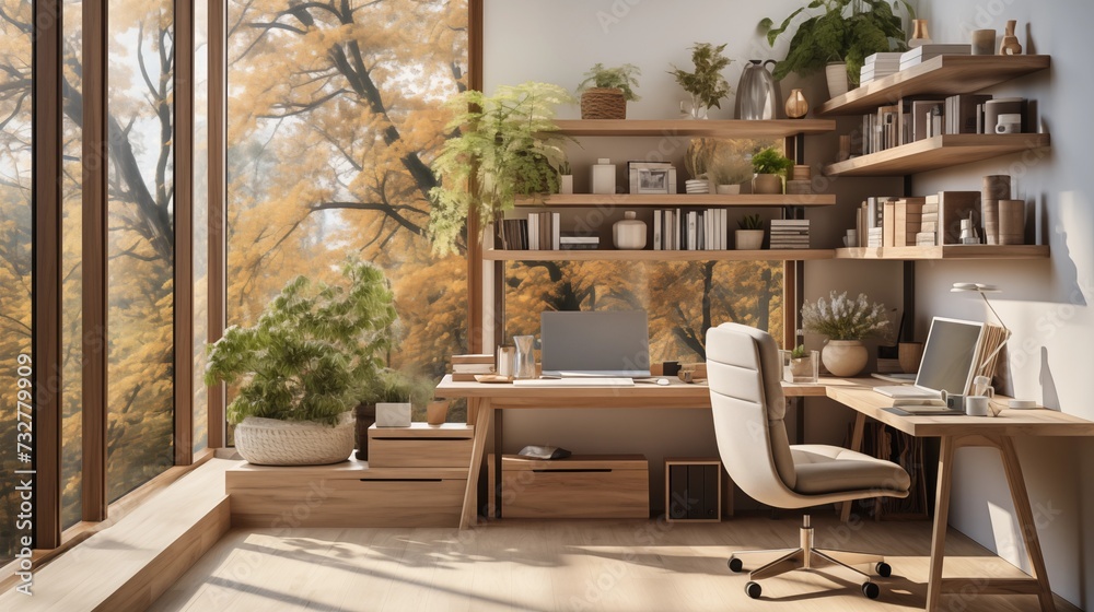 Fototapeta premium Functional Home Office Corner