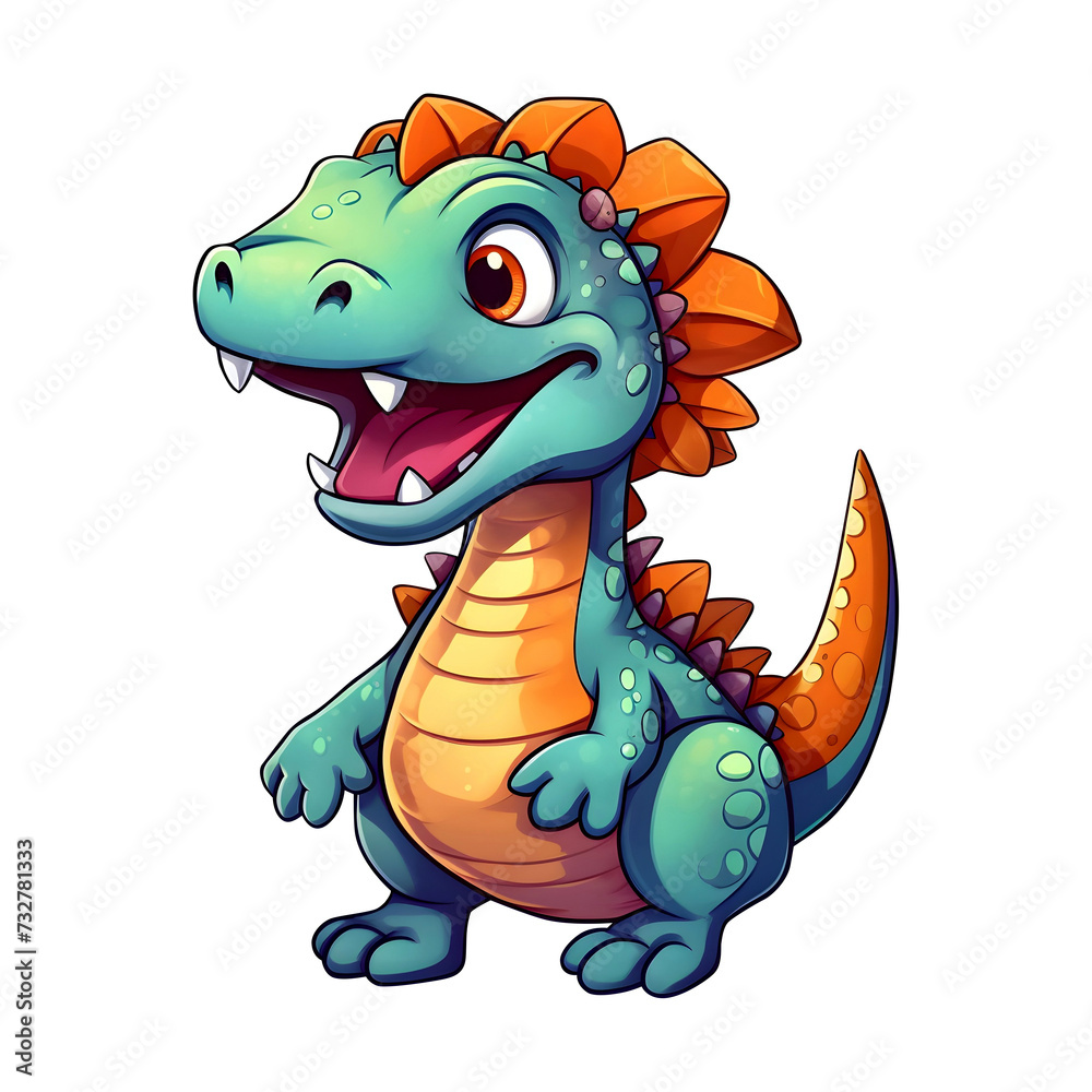 Cute dinosaur cartoon on transparent background. Cute dinosaur cartoon on transparent background.