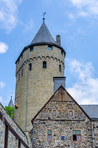 Old tower and rooftops, Altena, Germany 