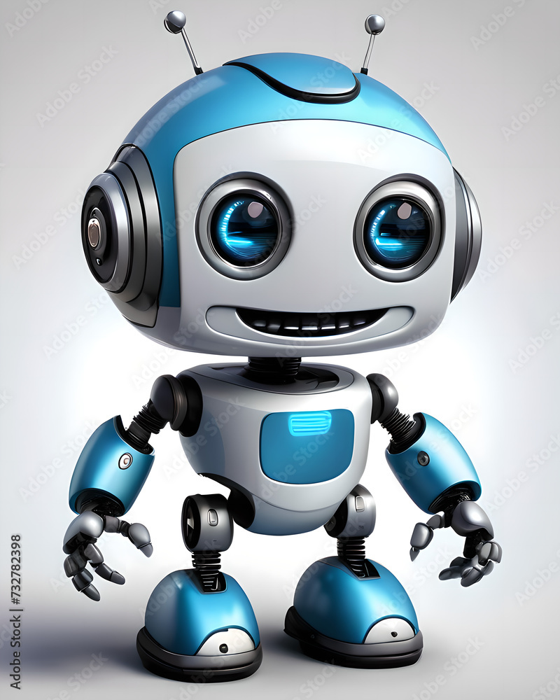 Blue Cartoon Robot Blue Cartoon Robot